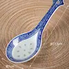 Colher Cerâmica Pequena Doméstica, Porcelana Azul e Branca Exquisita de Jingdezhen, Colher Pequena para Sopa, Colher de Arroz Estilo Chinês, Concha Pequena, Colher de Sopa