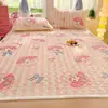 Funda de colchón acolchada de terciopelo de leche de invierno para dibujos animados para dormitorio, uso doméstico, tatami, colchón delgado acolchado, dormitorio, sábana con forro polar