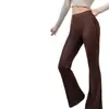Calça de Yoga Respirável Confortável com Caimento Elegante Emagrecedora Versátil Alta Elasticidade Levanta Bumbum para Mulheres, Calça Flare Slim Fit