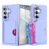 Modelo transfronteiriço adequado para capa de celular com slot para cartão dobrável Samsung Z Fold 8 Ultra Z Fold 7 capa protetora anti-queda de cor sólida