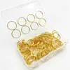 100 piezas de argollas abiertas de metal dorado de 20 mm para llaveros de bolsos, anillos colgantes, manualidades, accesorios de bricolaje y anillos de conexión