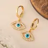 Nuevos pendientes de ojo de diablo personalizados de venta caliente transfronteriza para mujer, moda simple, pendientes de ojos malignos, venta al por mayor, ventas directas