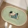 Tapete de Chão Antiderrapante de Lã Sintética Desenho Animado Fofo Tapete de Chão de Lama Diatomácea de Secagem Rápida Tapete de Banheiro Vaso Sanitário Absorvente de Água Tapete para Pés Antiderrapante