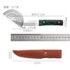 Outlet de Fábrica Cuchillo Mongol Cuchillo de Hueso de Mano con Funda de Cuero Portátil para Exteriores Cuchillo para Frutas Cuchillo para Cortar Carne