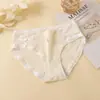 Ropa interior de algodón para bebé grado A, algodón puro para mujer, refuerzo antibacteriano, transpirable, de cintura media, que se ajusta a la cadera, linda, para niñas jóvenes y estudiantes, calzones tipo triángulo