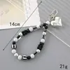 Pulsera de Cadena con Perlas de Flor de Cerezo Bicolor Estilo Coreano Ins Colgante para Teléfono Bolso Versátil de Moda Accesorio