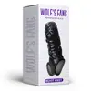 Funda de pene de cristal transparente con forma de hongo y diseño de colmillo de lobo, juguete sexual para adultos, producto íntimo