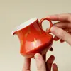 Elegante Conjunto de Chá Gongfu: Xícara Gongdao de Grou Vermelho Nove Céus para Uso Doméstico - Xícara para Compartilhar Chá