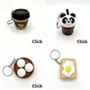 Clicker impreso en 3D para aliviar el estrés, clicker de comida, colgante de llavero con botón de capuchino en forma de corazón
