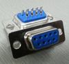 Soquete fêmea de interface VGA atacado porta serial RS232 pino 9PIN conector fêmea D-SUB plugue retangular