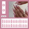 Comércio Exterior Pó de Pasta de Feijão Suave e Simples Estilo Ins Europeu e Americano Unhas Vestíveis Removíveis 30 Peças Unhas Press-on