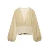 Venta Caliente Transfronteriza de AliExpress Primavera 2026 Nuevo Top de Moda para Mujer de Color Sólido con Parches Ceñidor de Cintura 4770801