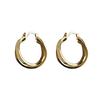 Pendientes estilo Hong Kong de Madame, con hebillas para las orejas, elegantes pendientes circulares con forma de cruz tridimensional para mujer, pendientes tipo botón.