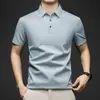 Camisa Polo de Verano Nuevo Estilo de Media Manga para Hombres de Mediana Edad y Mayores, Camiseta sin Mangas de Tejido Waffle sin Costuras con Cuello de Solapa