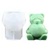 Molde de Vela Perfumada con Forma de Oso de Peluche Abrazo Molde de Cubitos de Hielo de Oso Celebridad de Internet Molde de Silicona para Pastel de Mousse