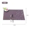 Jogo americano PVC antiderrapante isolamento térmico estilo europeu jogo americano ocidental meia folha jacquard toalha de mesa sem lavagem prato ambiental tigela jogo americano ocidental