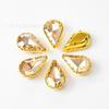 Venta al por mayor de fábrica 8*13mm gota de agua larga garra encaje dorado garra taladro garra cadena tocado DIY accesorios para el cabello accesorios para zapatos