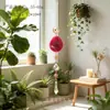 Ágata Natural Gravilla Cristal Colgante Pequeño Encanto Campana de Viento Hecha a Mano Colgante para Jardín Interior Adorno de Bola de Cristal