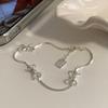 Estilo Coreano Estilo Cool Minimalista Moda Novo Estilo Prata Esterlina Laço Corrente Osso de Cobra Pulseira Feminina Luxo Leve Nicho High-end Fashionável