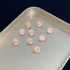 Zirconia de corte especial tipo rueda de la fortuna de 6 mm con baño de color degradado, diamante suelto, mismo estilo que se ve en las transmisiones en vivo, accesorios para decoración de uñas, pendientes de botón y adornos de diamante