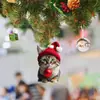 Transfronteiriço Novo Produto Natal Criativo Gato Fofo Casa de Natal Decorações de Árvore de Natal Acrílico Plano Pendurado