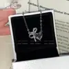 Tl007 Collar de Zirconia con Lazo y Corazón Diseño de Nicho Dulce Estilo Coreano Cadena para Clavícula de Alta Gama Venta al por Mayor