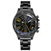 Novo Relógio Casual Esportivo Masculino do Fabricante Luz Azul Pulseira de Aço Relógio Masculino de Quartzo Relógio Dropshipping