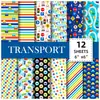 Precio Fijo12 Hojas de Papel Azul Lindo para Scrapbooking DIY para Álbumes de Fotos y Materiales de Journaling, Importación Directa