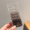 2026 Novo Modelo Preto Simples Fio de Telefone Elástico de Cabelo para Mulheres, Alta Elasticidade, Borracha Durável, Acessório Elegante para Rabo de Cavalo