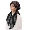 Gorro Turban Elástico Transfronterizo, Gorro de Punto Moderno y Versátil, Gorro de Avión con Patrón de Ola Curva, Gorro Envolvente para la Cabeza