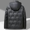 Laishibert 2025 Inverno Novo 90 Penugem de Pato Branco Jaqueta de Couro com Penugem Masculina Curta à Prova de Frio Tamanho Grande Jaqueta de Penugem Jaqueta