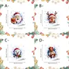 Adesivos eletrostáticos de Natal em desenho animado para janelas, adesivos para vitrines, para uso em shoppings, lojas e casas, para decorações de feriado, adesivos de vidro sem cola