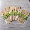 Espátula de Bambu para Panelas Antiaderentes, Espátula de Cozinha, Colher de Arroz, Espátula de Bambu Não Pintada, Conjunto de Espátulas de Bambu com Cabo Longo, Utensílios de Cozinha