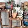 Estante de flores de madera maciza de varios niveles, anticorrosión, adecuado para salas de estar, balcones y uso en interiores/exteriores, para exhibir suculentas y otras plantas
