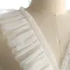 Borda de Renda Plissada em Tela de Camada Única com 10cm de Largura para Almofadas de Sofá, Cortinas, Artesanato em Tecido, Roupas de Boneca, Decoração DIY