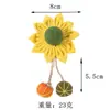 Pelota de Hierba para Gatos Montada en la Pared, Flor de Girasol, Juguete para Gatitos para Entretenimiento Propio, Alivio del Aburrimiento, Limpieza Dental, Bola de Hierba Gatuna para Diversión al Lamer