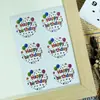 Adesivos de Feliz Aniversário Transfronteiriços Desenho Animado Infantil Presente de Feliz Aniversário Decoração de Festa Adesivos de Aniversário