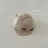 Chapéu Bordado Estilo Coreano para Bebês (Primavera e Outono) para Meninos, Boné Elegante com Aba Macia para Meninas, Boné de Baseball Versátil