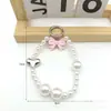 Novo Estilo Cordão para Celular Corrente de Celular Borboleta Pérola Pulseira de Pulso Corrente de Capa de Celular com Contas Pingente para Celular