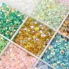 Contas de Roda de Cristal Coloridas de Alta Qualidade com Revestimento Superior 8mm Super Brilhantes Contas de Cristal Facetadas Planas Contas de Roda Contas Soltas de Cristal DIY