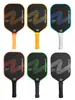 Conjunto de raquetes de pickleball em fibra de carbono T700, raquete de pickleball de alta qualidade com textura fosca mais vendida com cabo longo, direto do fabricante