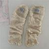 Calcetines Ioulor con Etiqueta de Dopamina, Estilo Chica Caliente del Milenio, Color Sólido, Calcetines Holgados de Verano Transpirables, Estilo Coreano, Calcetines de Doble Aguja para Mujer