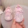 Zapatillas Deportivas para Correr de Niña con Lazo de Mariposa 2026 Otoño Nuevas Zapatillas Deportivas Transpirables de Princesa para Niños Suela Suave Casual Zapatos de Papá