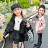 Chaqueta de Cuero Fresca de Moda para Niñas Primavera/Otoño Conjunto de Primavera Elegante para Niños Nueva Chaqueta de Cuero de Moda Primavera 2026