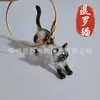 Colgante de Almacenamiento de Pelo de Perro Caja Transparente de Almacenamiento de Pelo de Gato Adorno Llavero Conmemorativo de Almacenamiento de Pelo de Gato Anillo Dorado