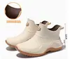Botas de Lluvia de Moda para Hombres Repartidores, Botas de Lluvia Cortas Impermeables para Hombres y Mujeres, Zapatos de Agua Cálidos Estilo Montaña para Parejas, Zapatos de Goma para Mujeres