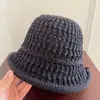 Sombrero de Cubo Transpirable Hueco de Borde Enrollado Estilo Coreano con Espalda Abierta para Mujer, Versátil Color Sólido para Primavera y Verano, Protector Solar, Sombrero de Cubo de Moda