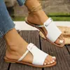 Novas Sandálias Rasteirinhas de Verão 2026 Estilo Romano Retrô para Mulheres, Bico Redondo, Bico Aberto, Sandálias de Praia Simples Rasteiras Decoradas