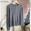 Cardigan retro estilo coreano azul marinho de botões únicos com trança e mangas compridas para mulheres, um top de nicho de alta qualidade para usar no outono