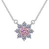 Collar Transfronterizo de Moissanita para Mujer, Color D, 1 Quilate, Colgante de Gema de Estrella de Ocho Puntas de Alta Gama, Cadena de Clavícula de Plata de Ley S925 Fabricante